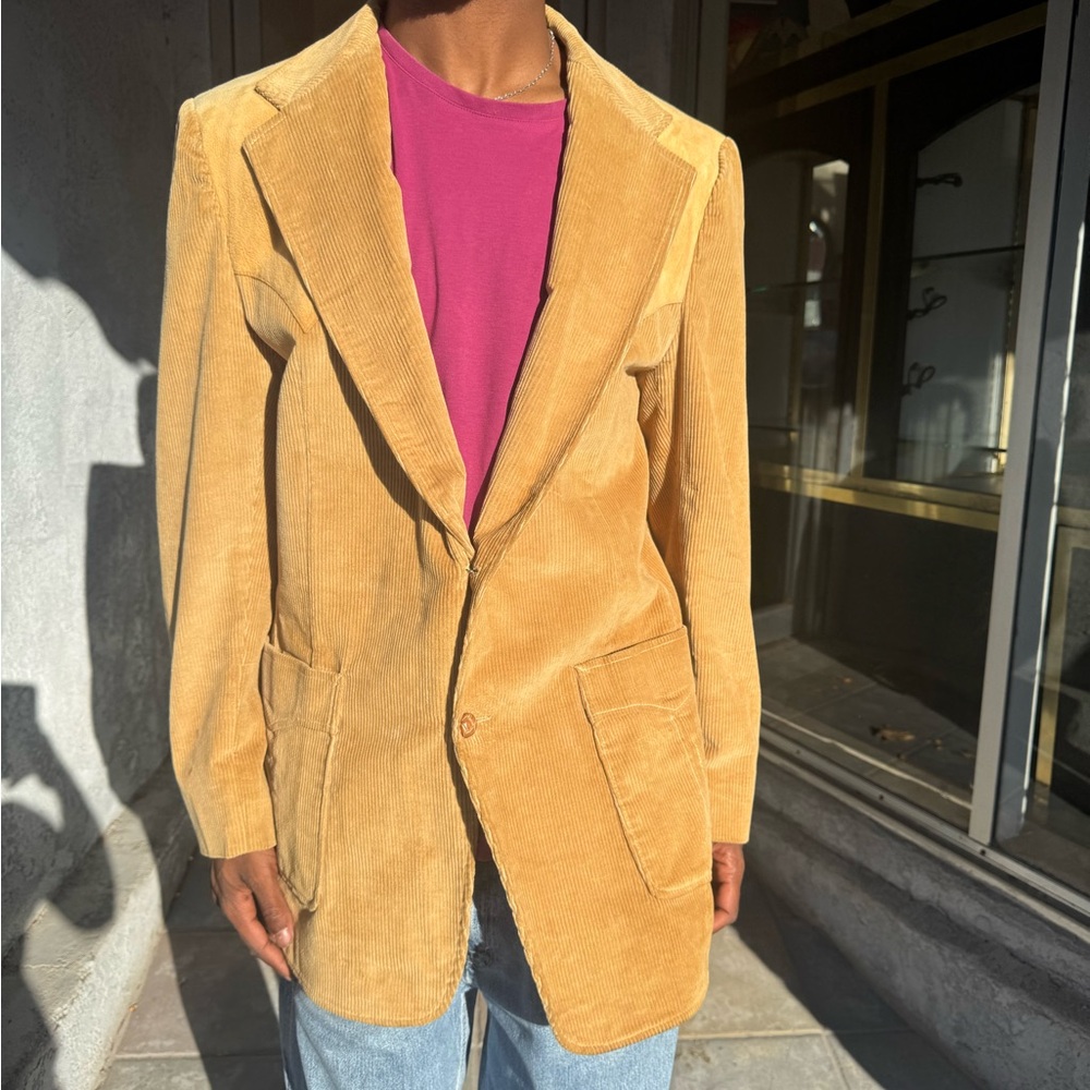 Vintage 70s Brad Whitney California Corduroy Western Blazer 46 Chest Mens L